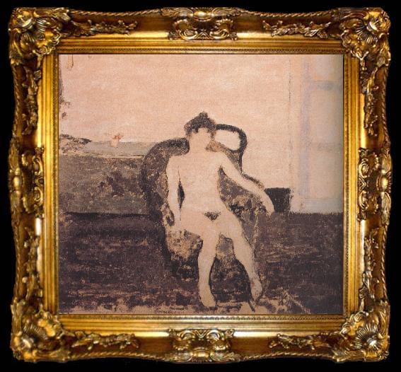 framed  Edouard Vuillard In the armchair naked female, ta009-2